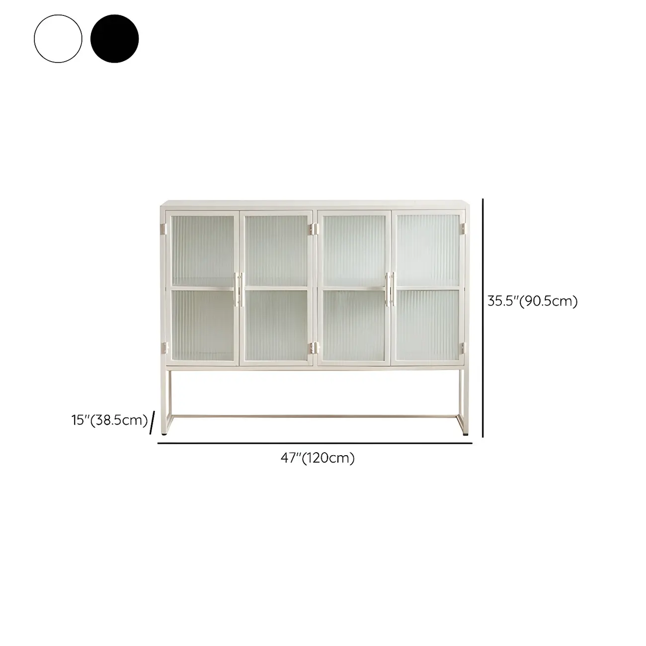 Elegant Metal Display Cabinet with Glass Doors for Dining Room Image - 19 | homeyfad