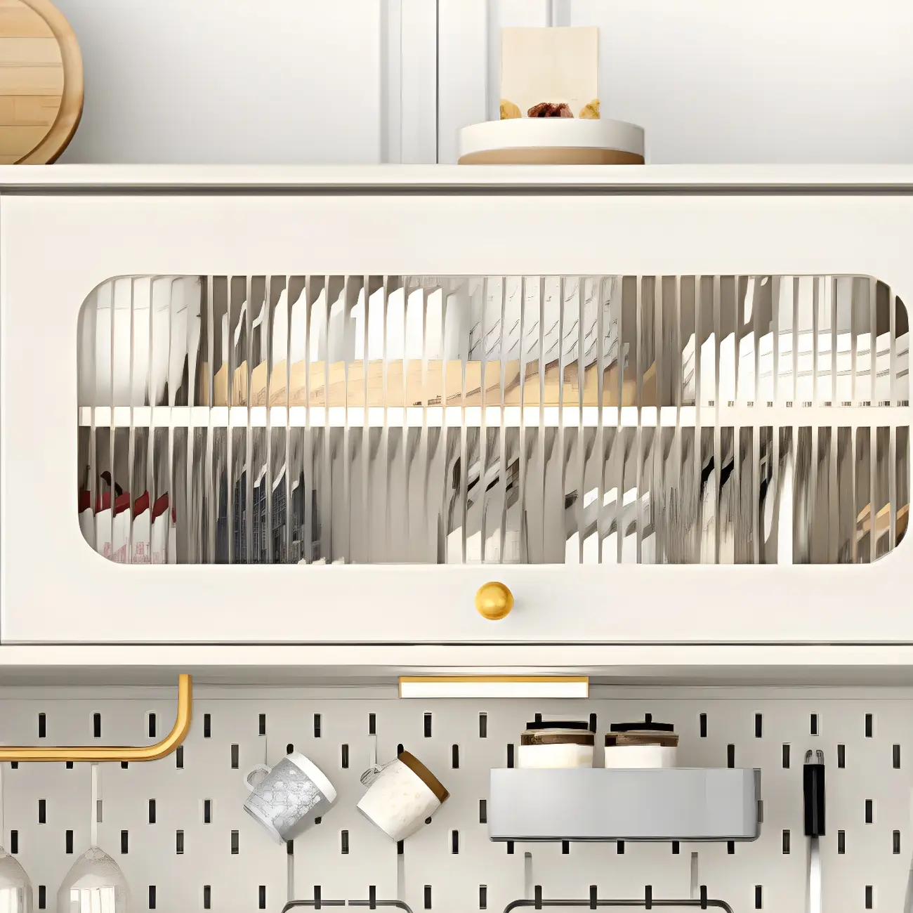 Contemporary Wooden Display Cabinet with Drawers for Dining Room Image - 14 | homeyfad