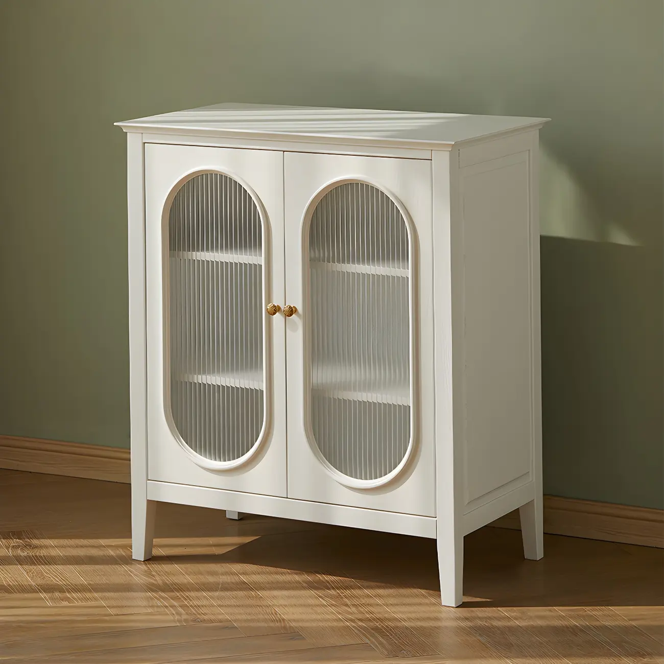 Elegant Wooden Display Cabinet with Glass Doors for Home Decor Image - 10 | homeyfad