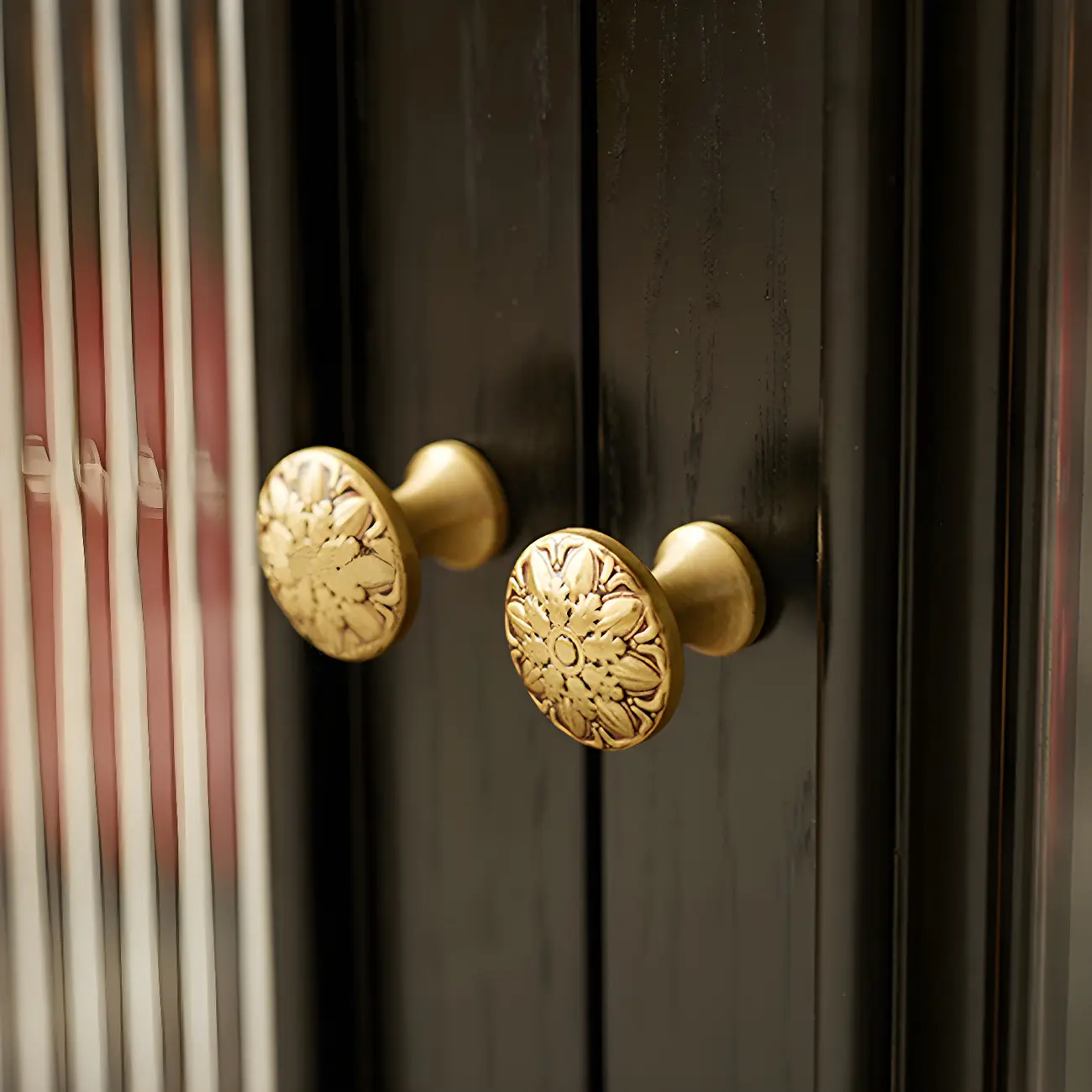 Elegant Wooden Display Cabinet with Glass Doors for Home Decor Image - 12 | homeyfad