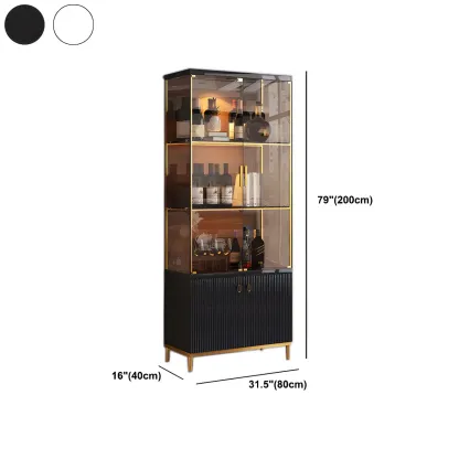 Classic Glass Display Cabinet with Gold Accents for Modern Home Image - 20