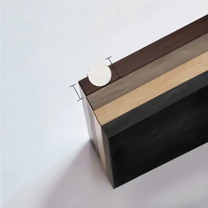 Modern Wooden Display Cabinet with 5-Drawers and Glass Doors Image - 10