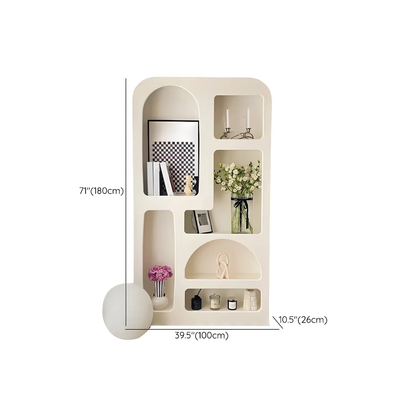 Minimalist White Wooden Open Display Cabinet for Home Decor #size | homeyfad