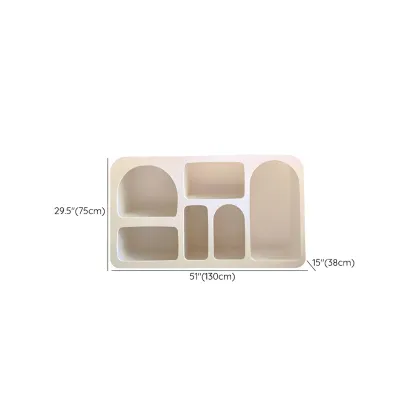 Minimalist White Wooden Open Display Cabinet for Home Decor Image - 13