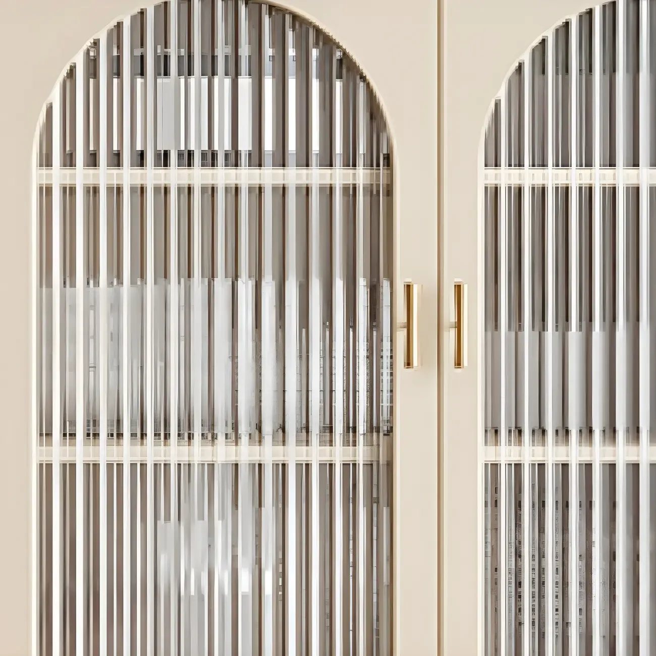 Glam Wooden Display Cabinet with 4-Drawers for Dining Room Image - 4