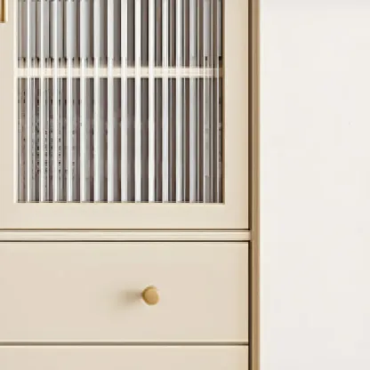 Glam Wooden Display Cabinet with 4-Drawers for Dining Room Image - 7