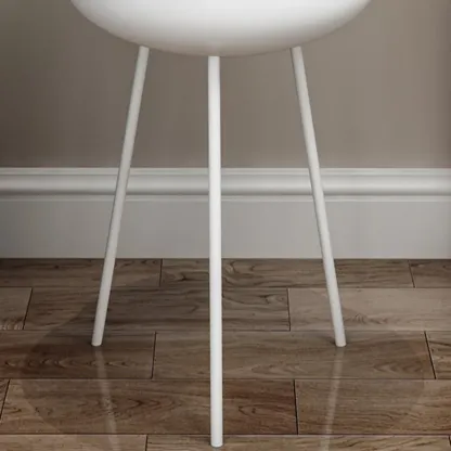 Black Modern Round Iron Nightstand with Inside Storage Image - 10