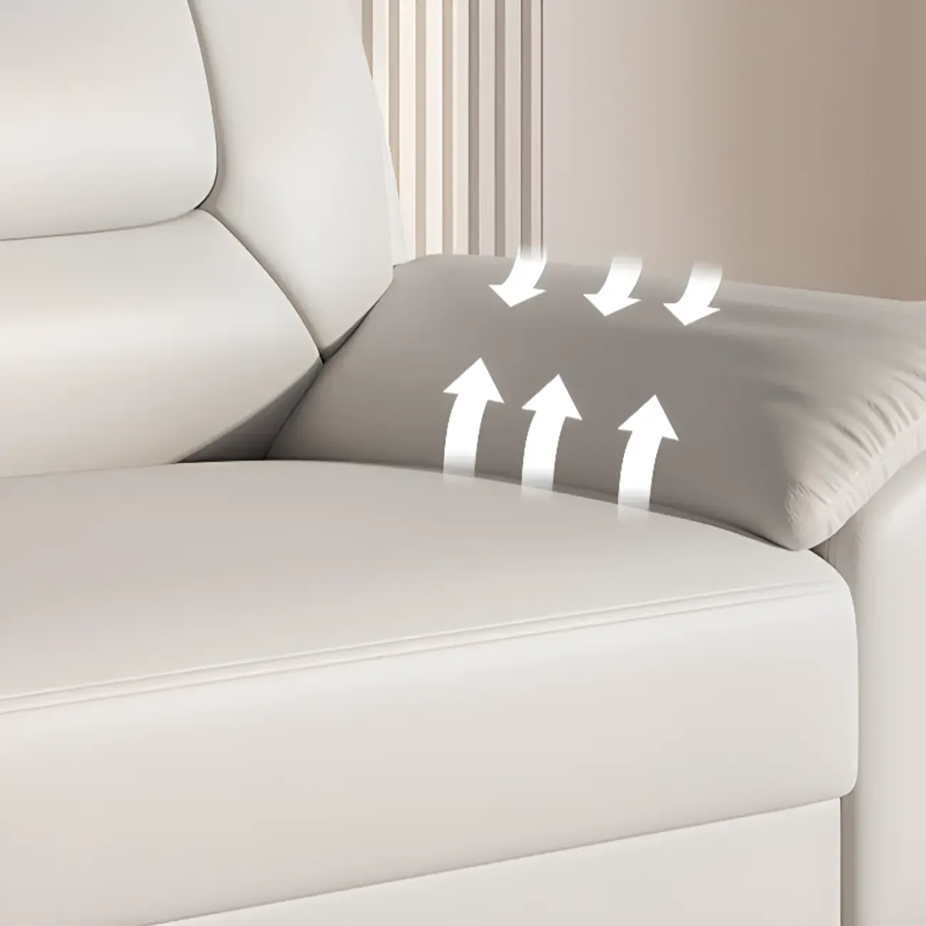 Modern Grey Leather Pillow Top Loveseat Sofa Image - 7