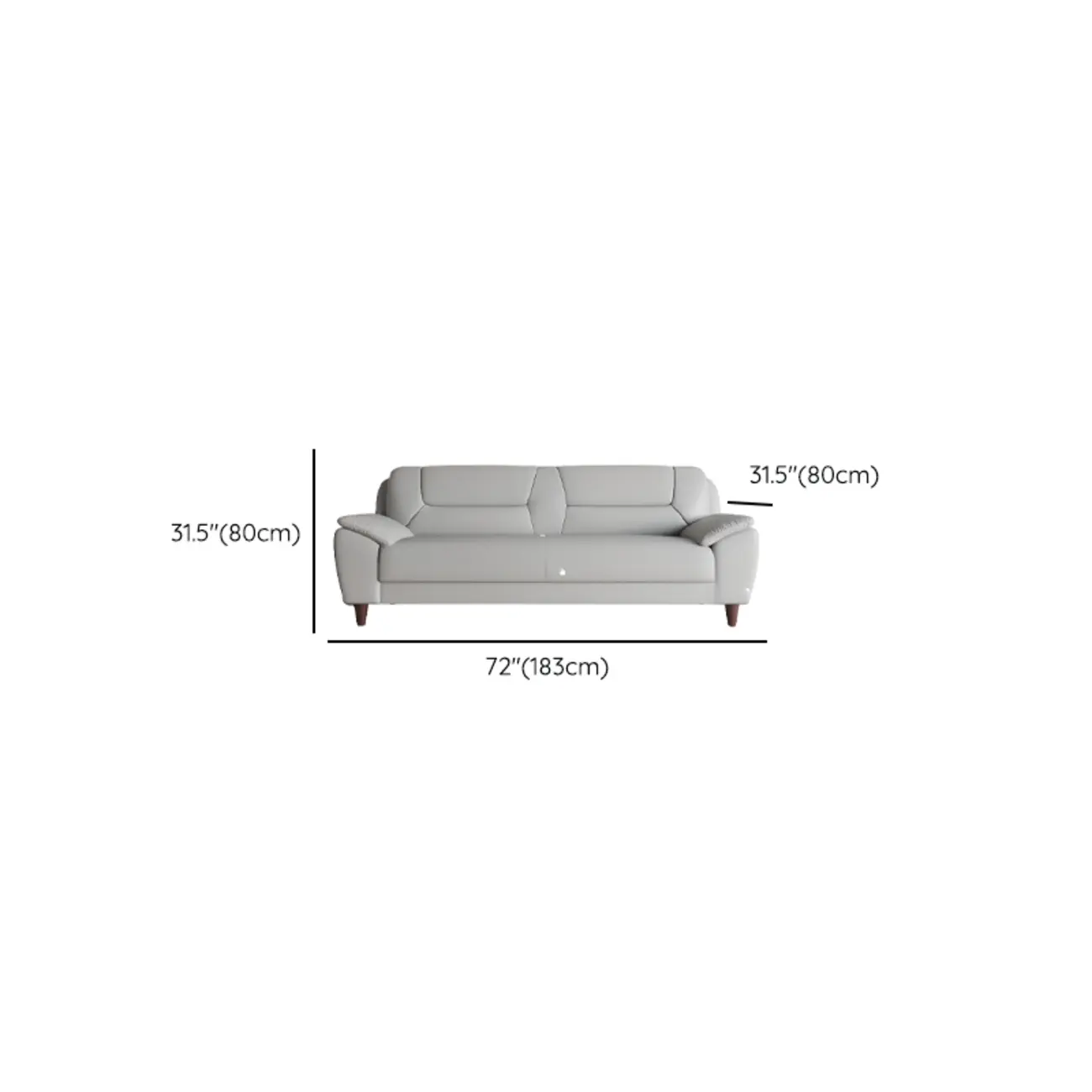 Modern Grey Leather Pillow Top Loveseat Sofa Image - 11 | homeyfad