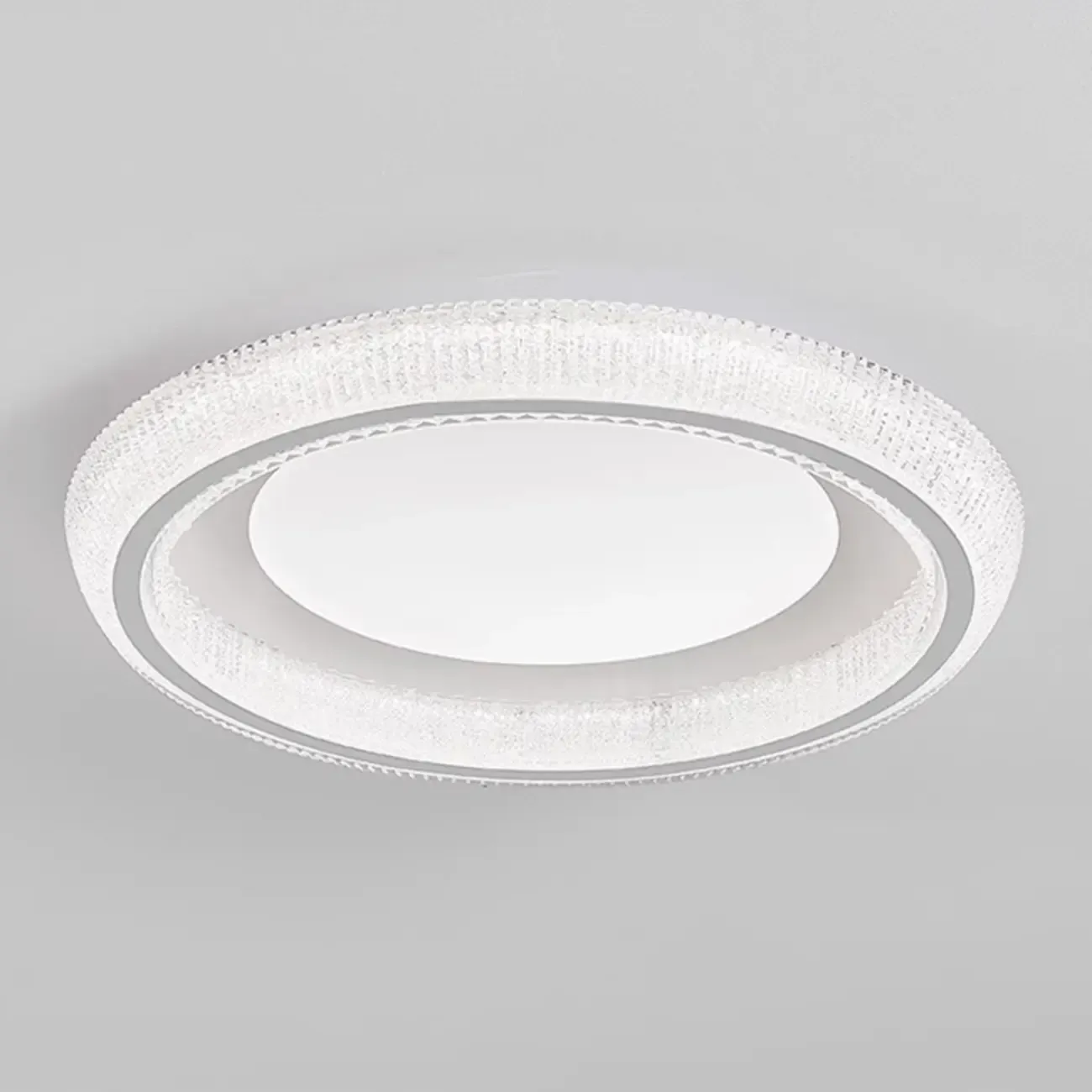 Modern Dimmable Crystal Flush Ceiling Light for Bedroom Image - 9