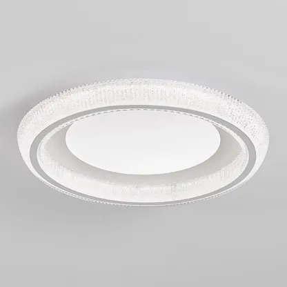 Modern Dimmable Crystal Flush Ceiling Light for Bedroom Image - 9