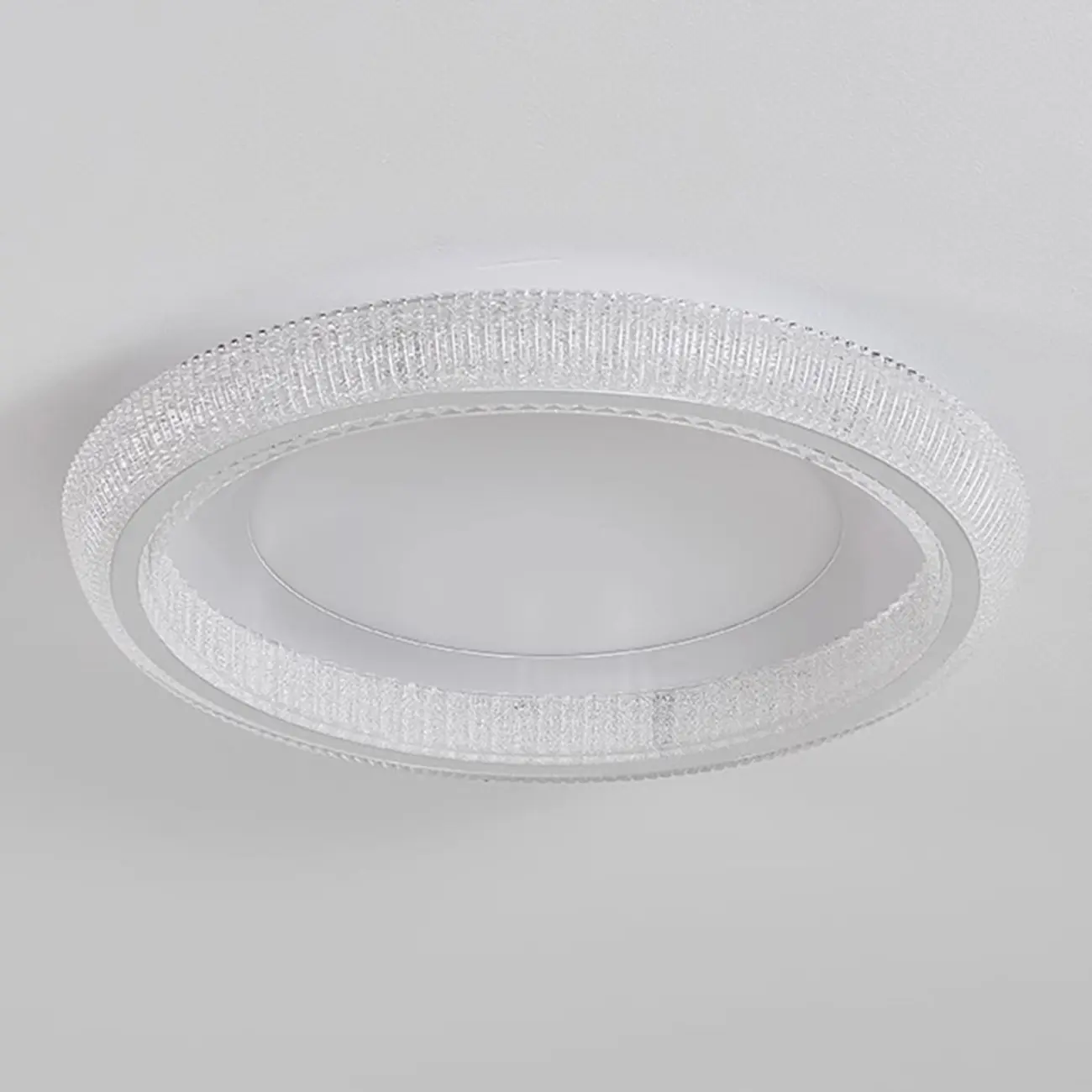 Modern Dimmable Crystal Flush Ceiling Light for Bedroom Image - 10 | homeyfad