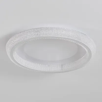 Modern Dimmable Crystal Flush Ceiling Light for Bedroom Image - 10