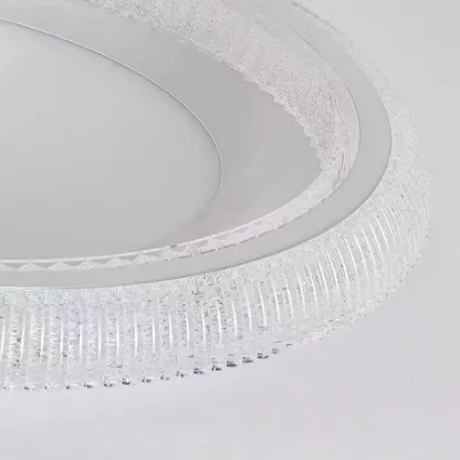 Modern Dimmable Crystal Flush Ceiling Light for Bedroom Image - 11