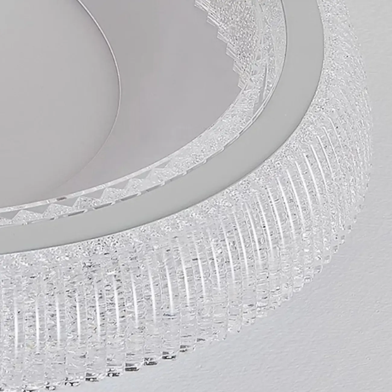 Modern Dimmable Crystal Flush Ceiling Light for Bedroom Image - 12
