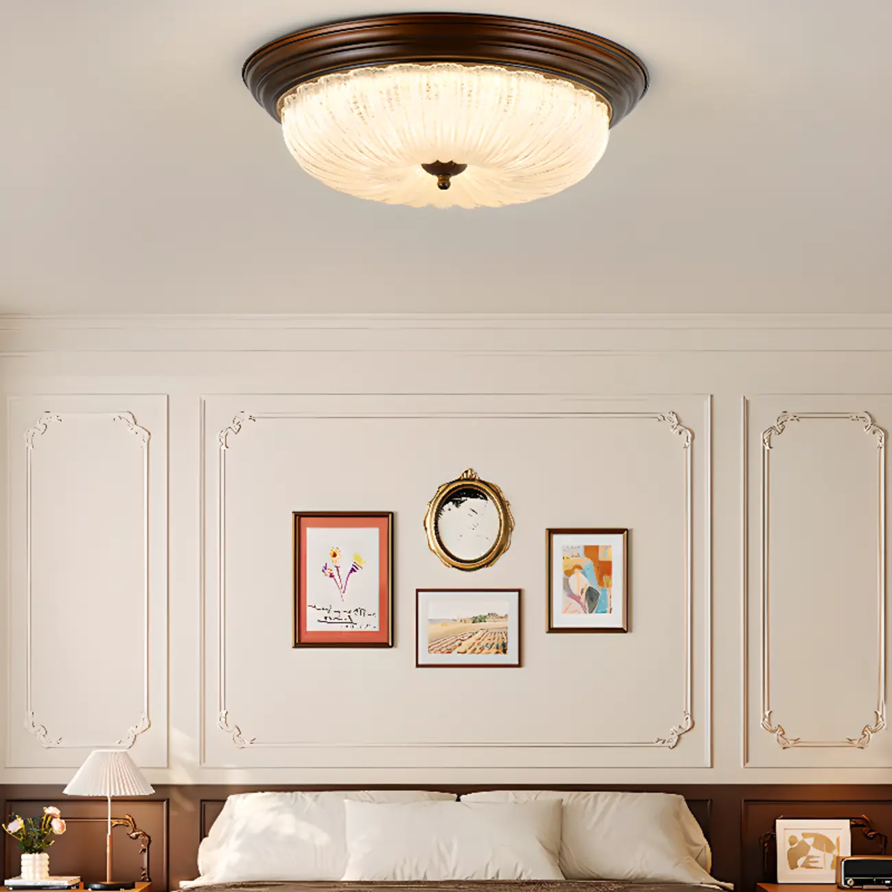Dimmable Barn LED Flush Ceiling Light for Bedroom Use Image - 1 | homeyfad