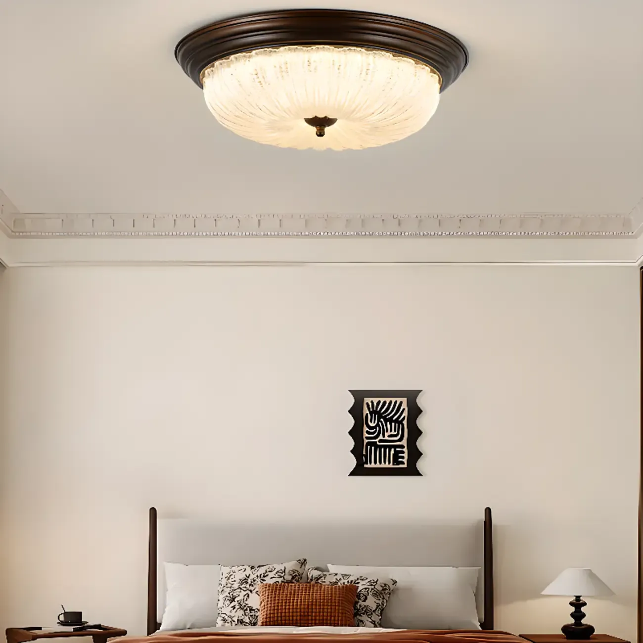Dimmable Barn LED Flush Ceiling Light for Bedroom Use Image - 4