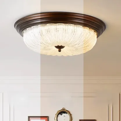 Dimmable Barn LED Flush Ceiling Light for Bedroom Use Image - 10