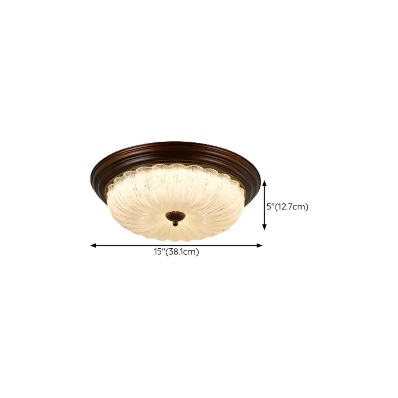 Dimmable Barn LED Flush Ceiling Light for Bedroom Use #size