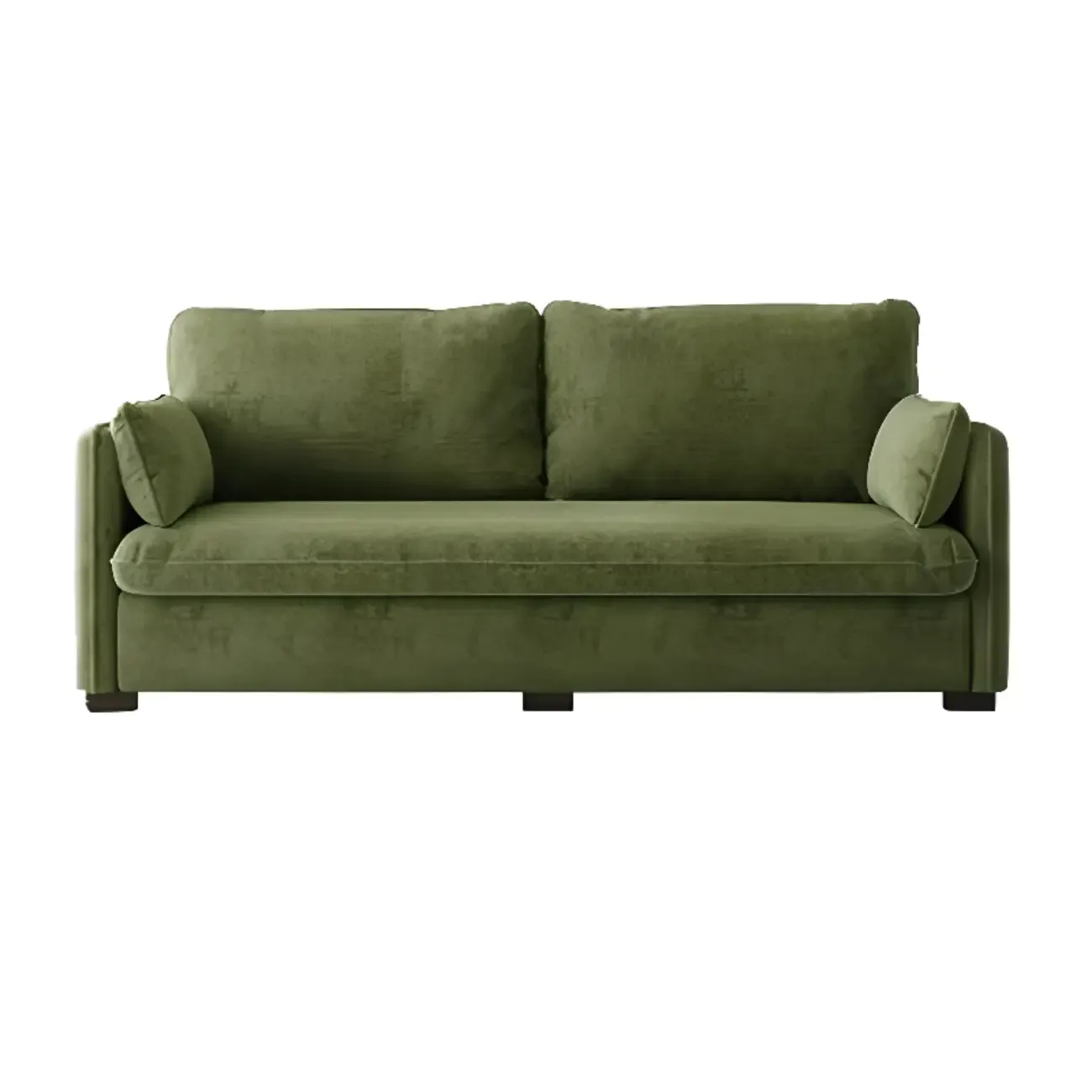 67" Scandinavian Green Chenille Upholstered Loveseat Sofa Image - 10