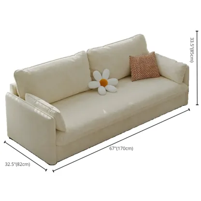 67" Scandinavian Green Chenille Upholstered Loveseat Sofa #size