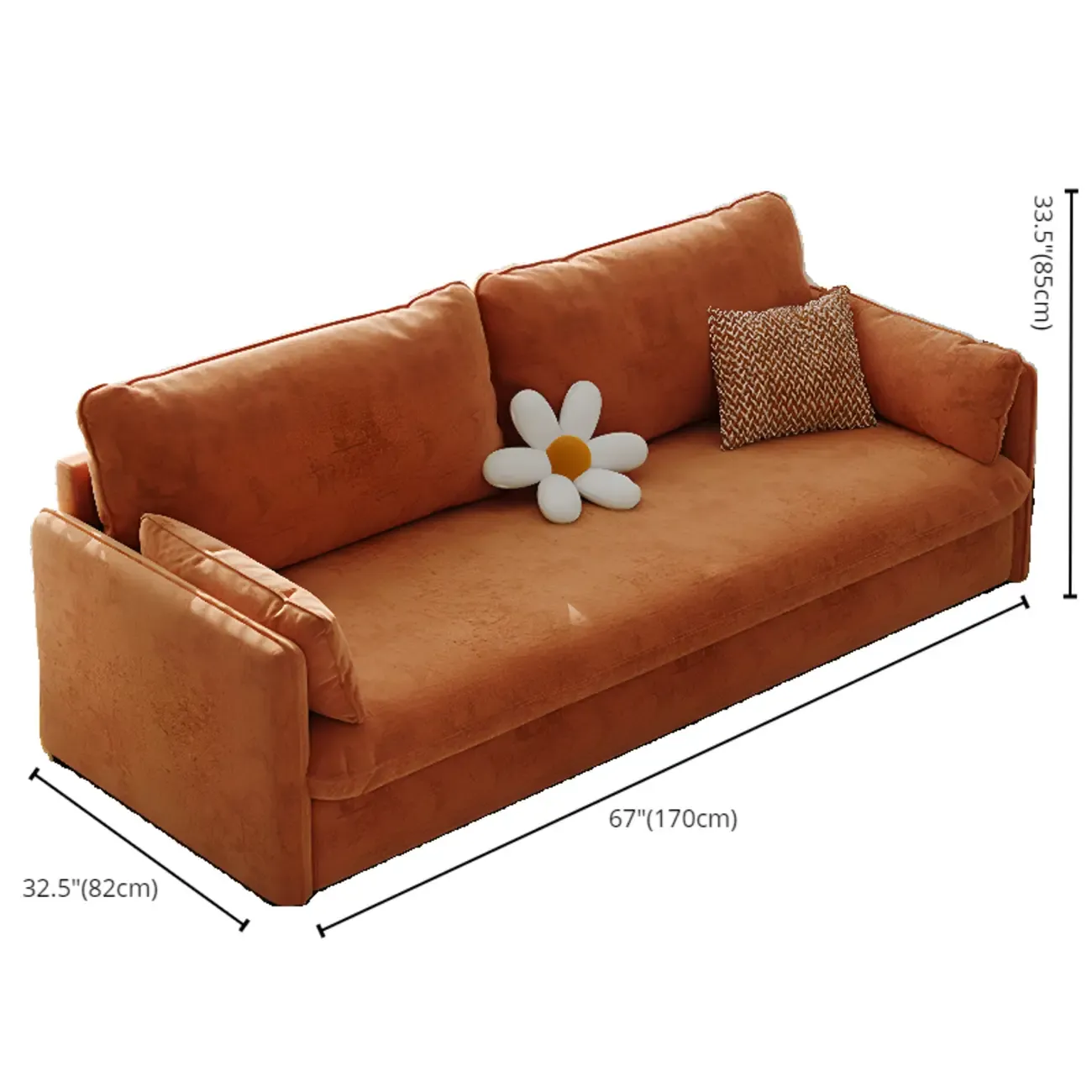 67" Scandinavian Green Chenille Upholstered Loveseat Sofa Image - 15