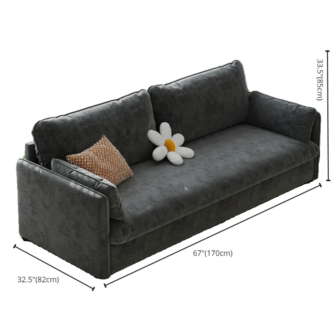 67" Scandinavian Green Chenille Upholstered Loveseat Sofa Image - 16 | homeyfad