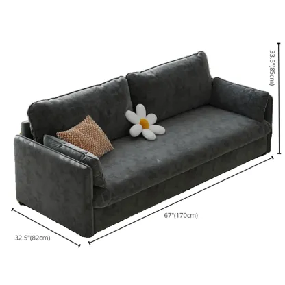 67" Scandinavian Green Chenille Upholstered Loveseat Sofa Image - 16