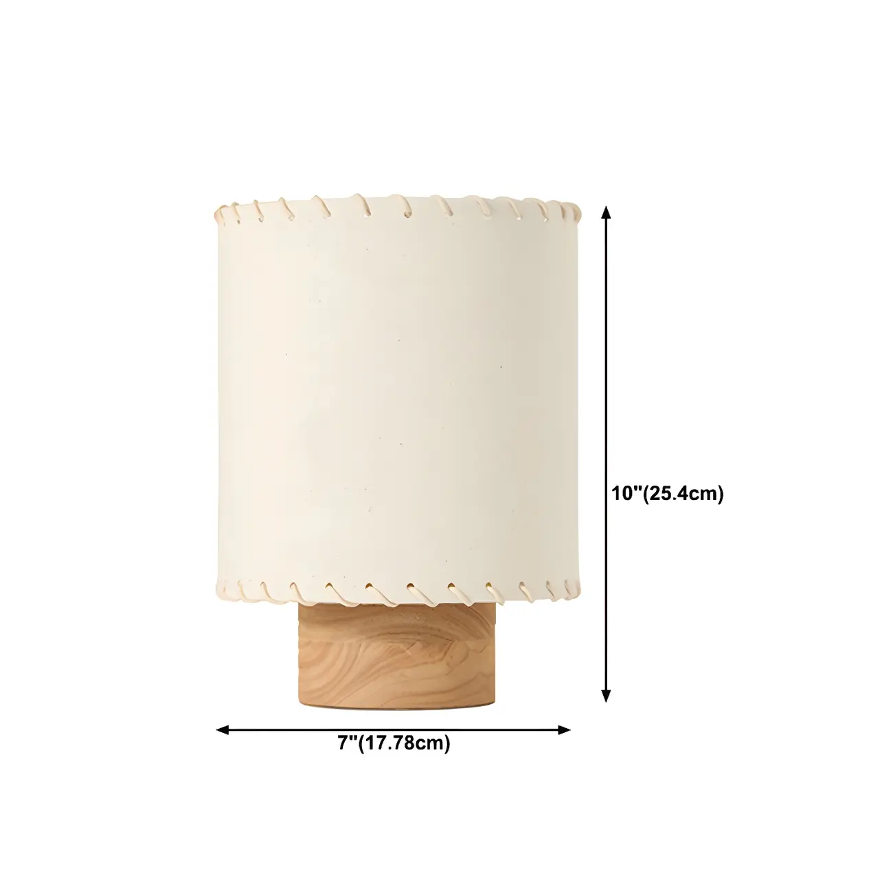 Rustic White Drum Wood Table Lamp for Ambient Bedroom #size | homeyfad