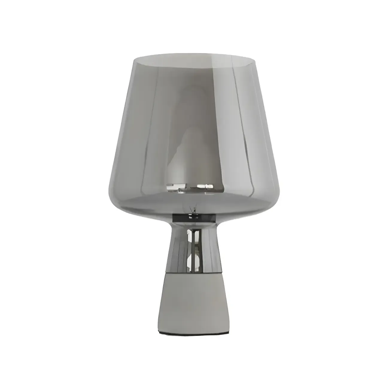 Modern Amber Glass Geometric Table Lamp for Bedroom Image - 11