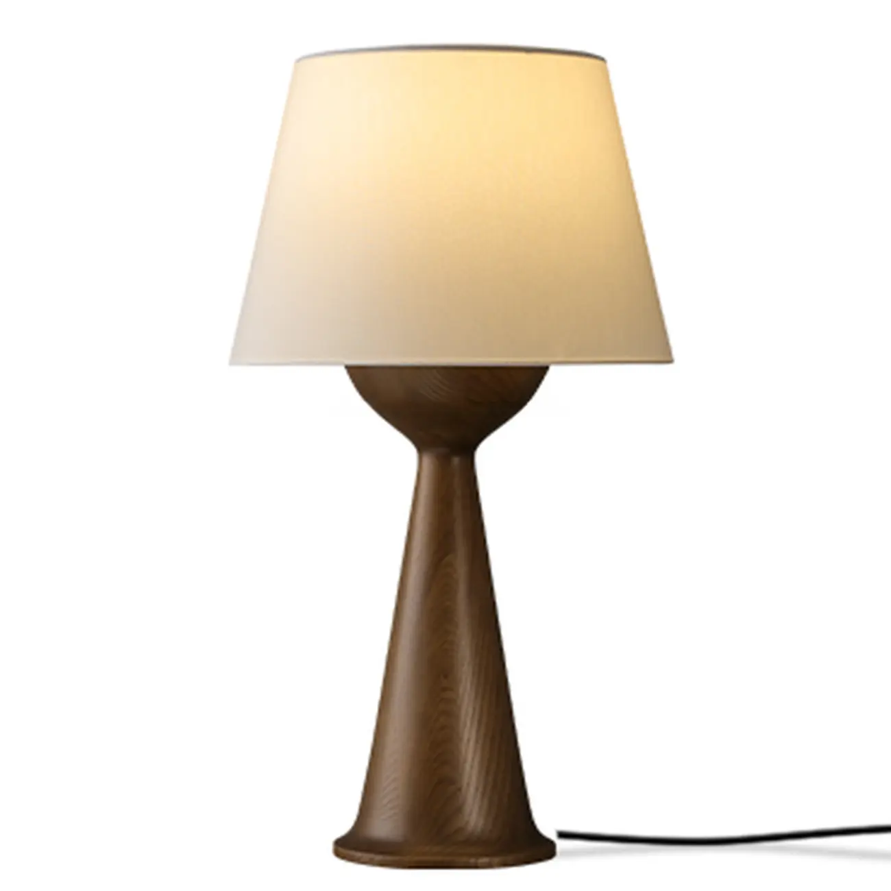 Natural Wooden White Table Lamp for Living Room Image - 4 | homeyfad