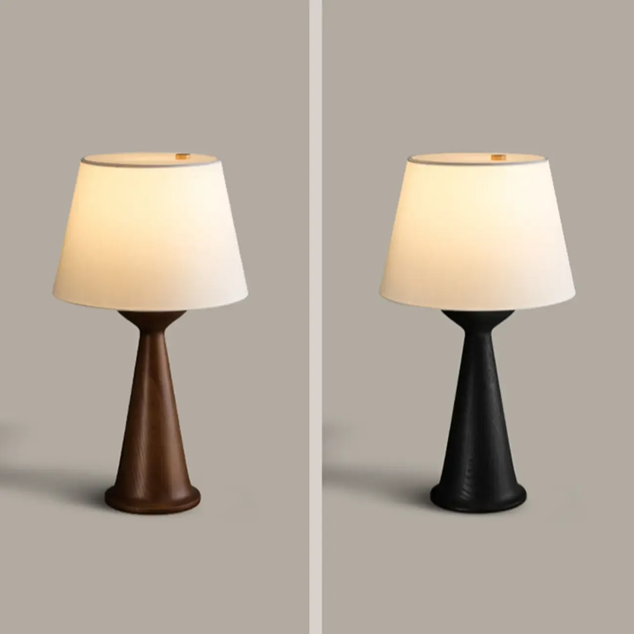 Natural Wooden White Table Lamp for Living Room Image - 9