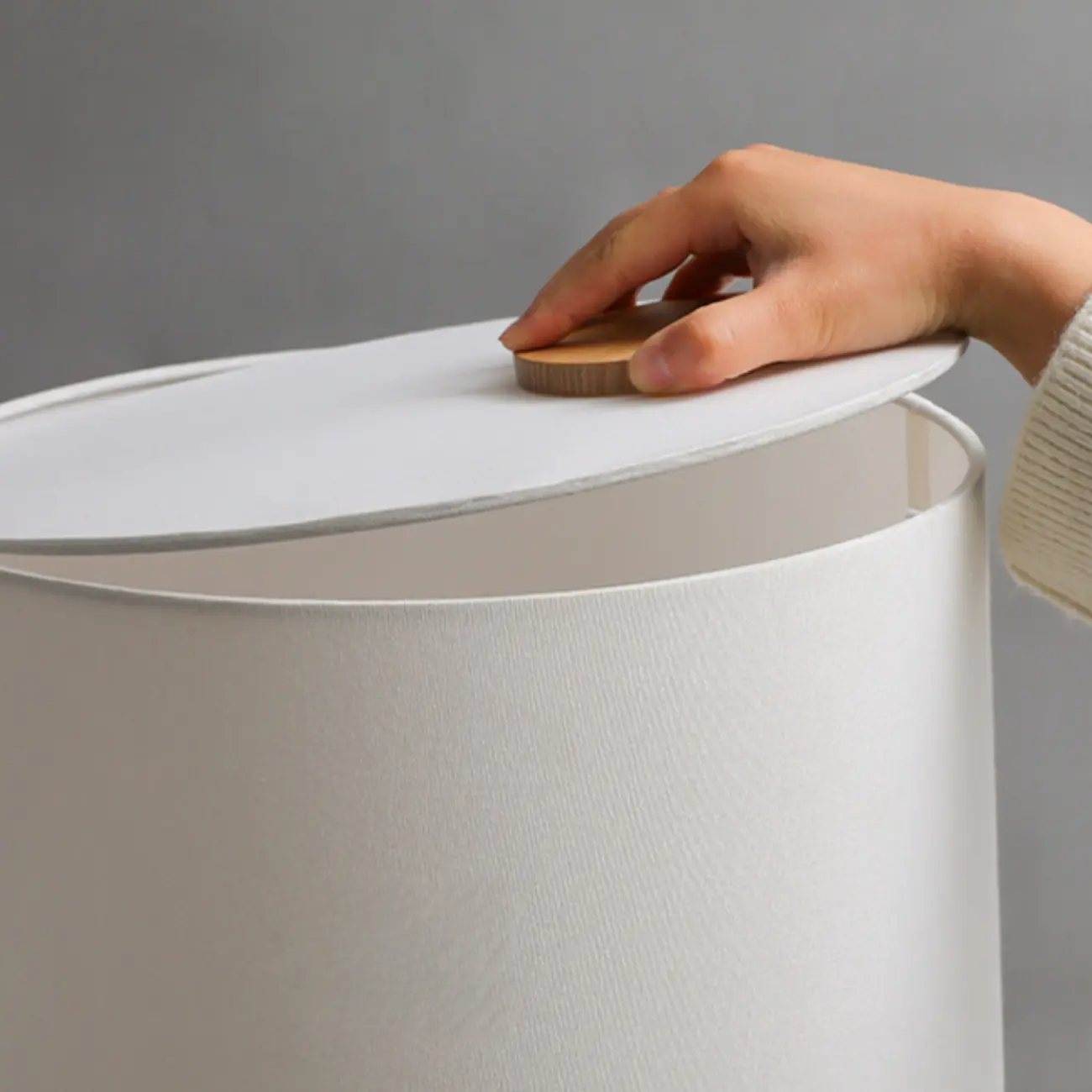 Natural Wooden White Table Lamp for Living Room Image - 12 | homeyfad