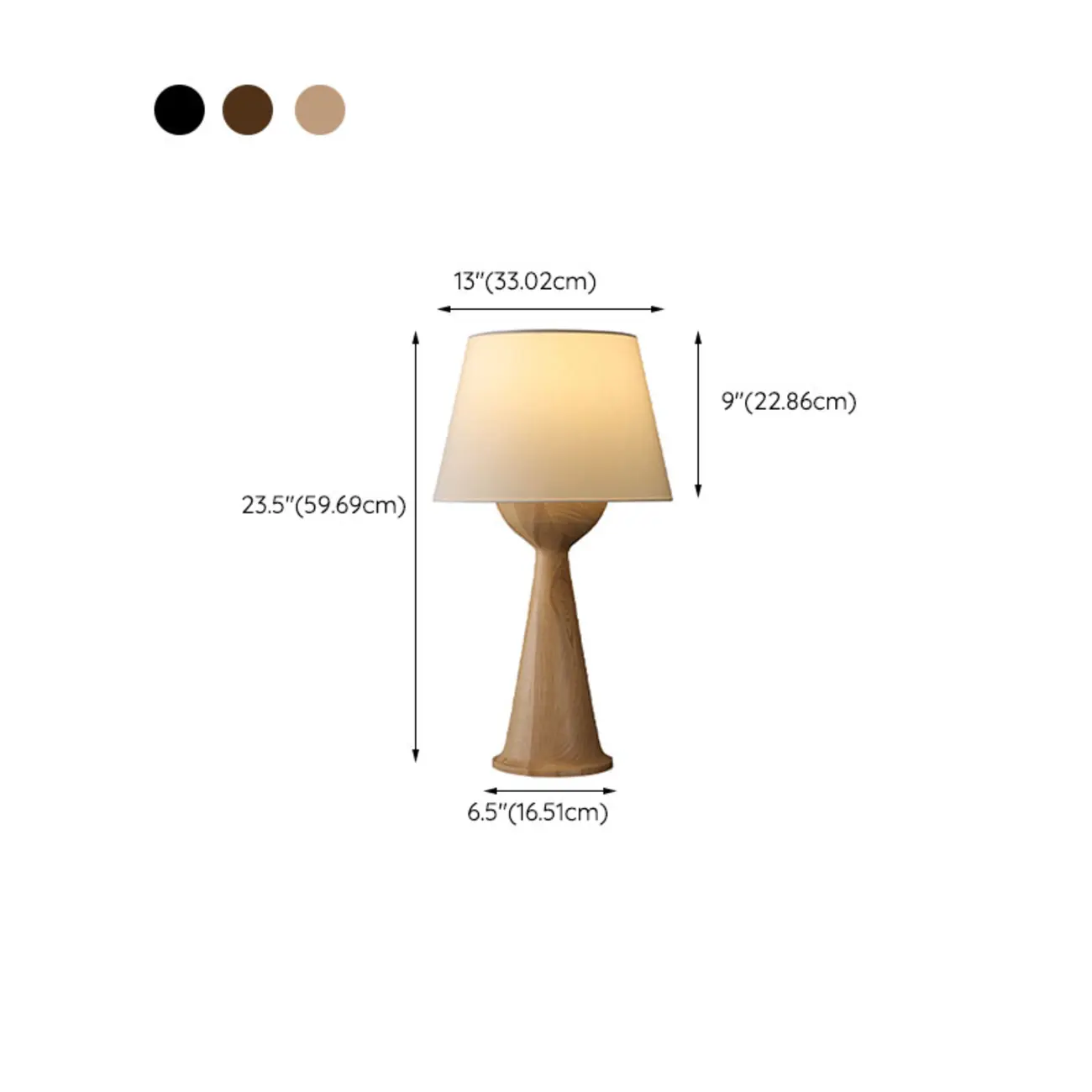 Natural Wooden White Table Lamp for Living Room #size | homeyfad