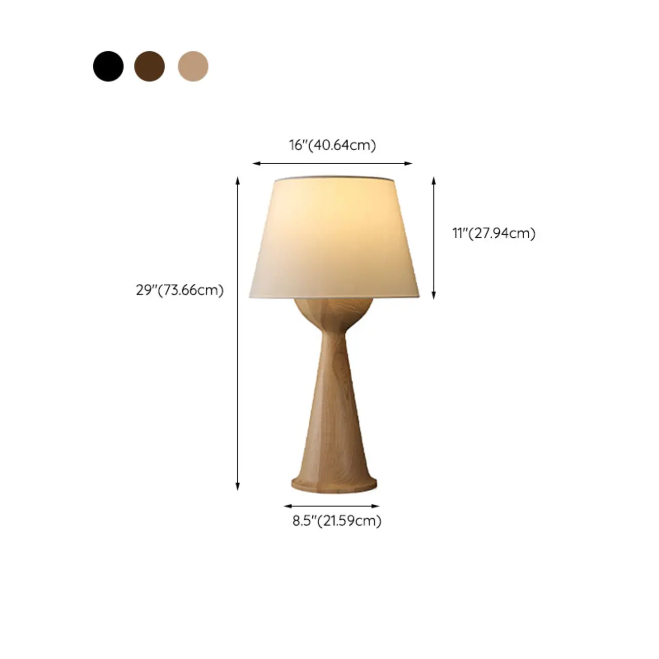 Natural Wooden White Table Lamp for Living Room Image - 15 | homeyfad
