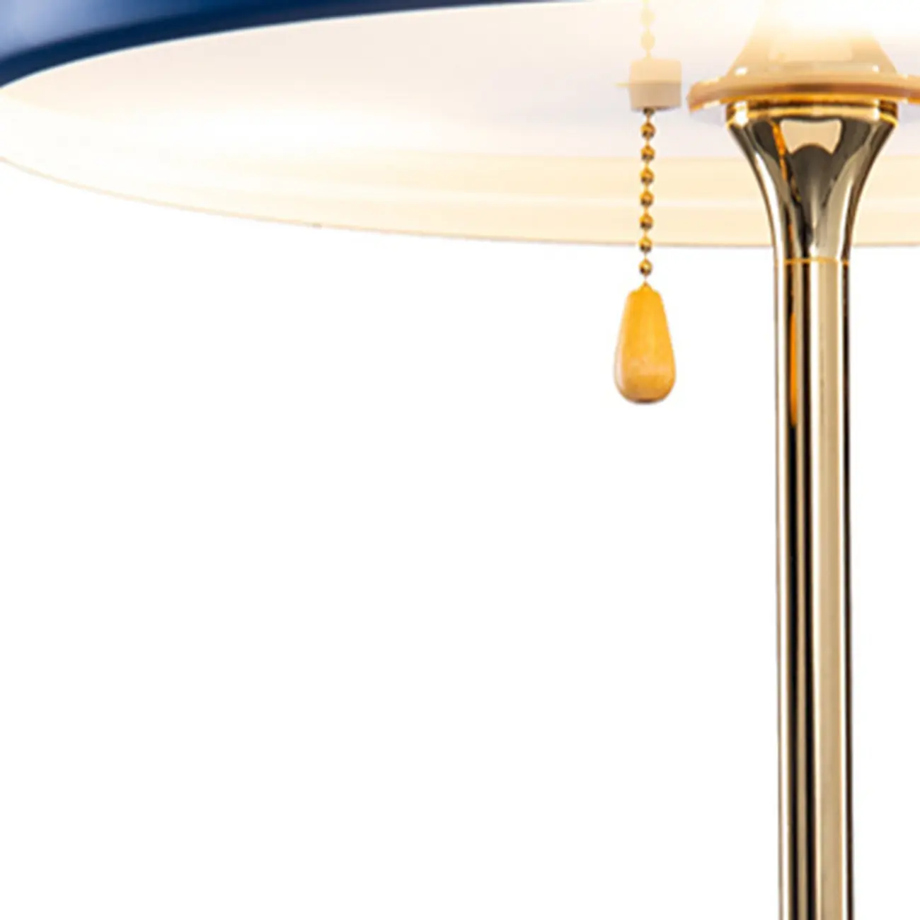 Gold Geometric Bedside Lamp with Pull Chain Switch Image - 8 | homeyfad