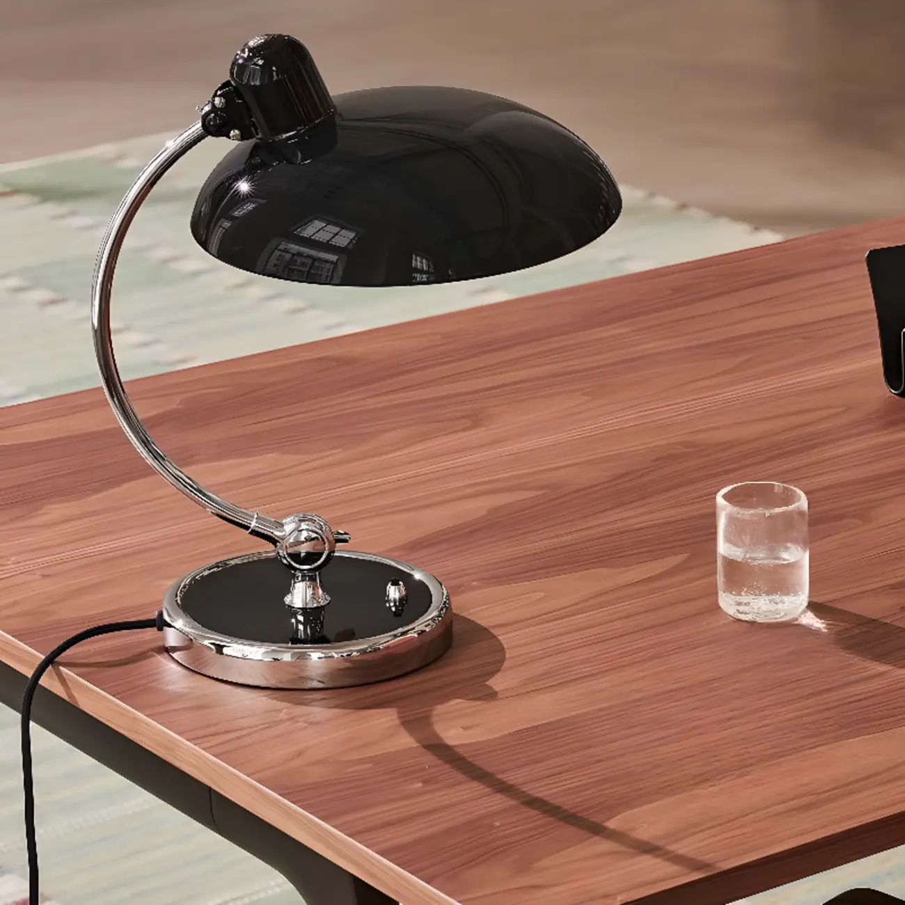 Silver Dome Arc Table Lamp Plug-in Electric for Living Room Image - 2 | homeyfad