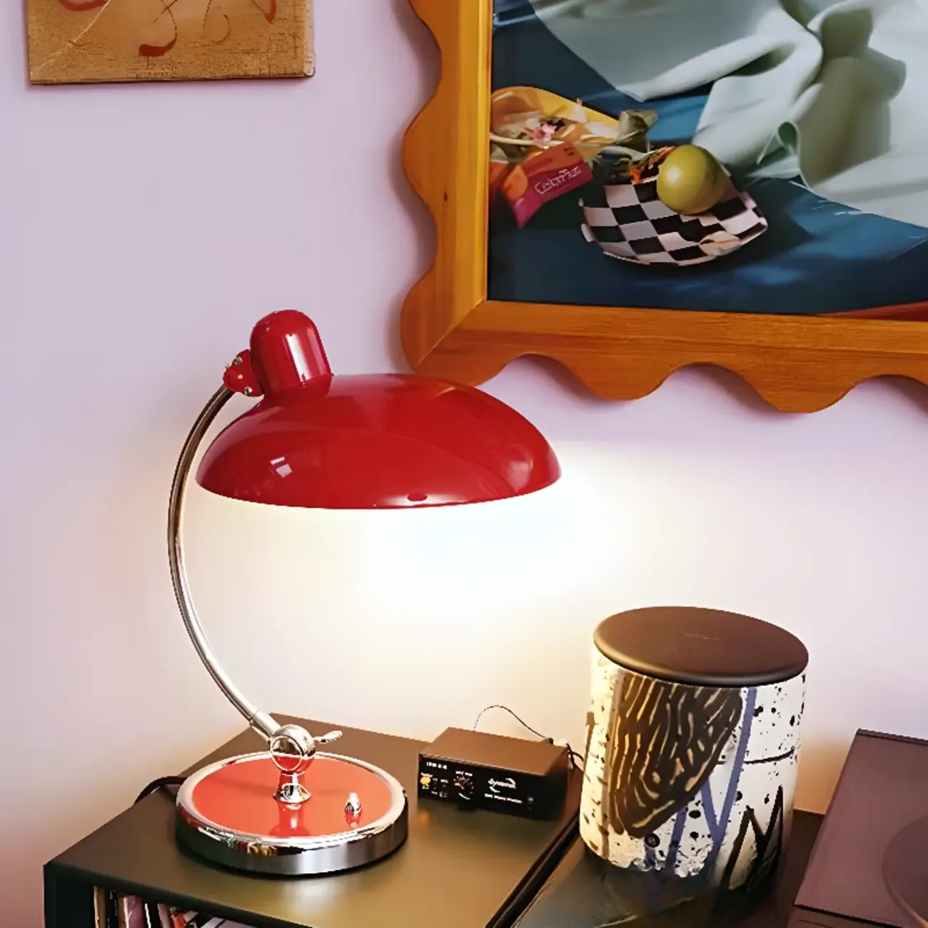 Silver Dome Arc Table Lamp Plug-in Electric for Living Room Image - 4