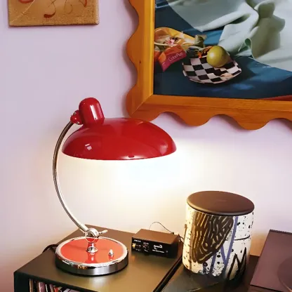 Silver Dome Arc Table Lamp Plug-in Electric for Living Room Image - 4