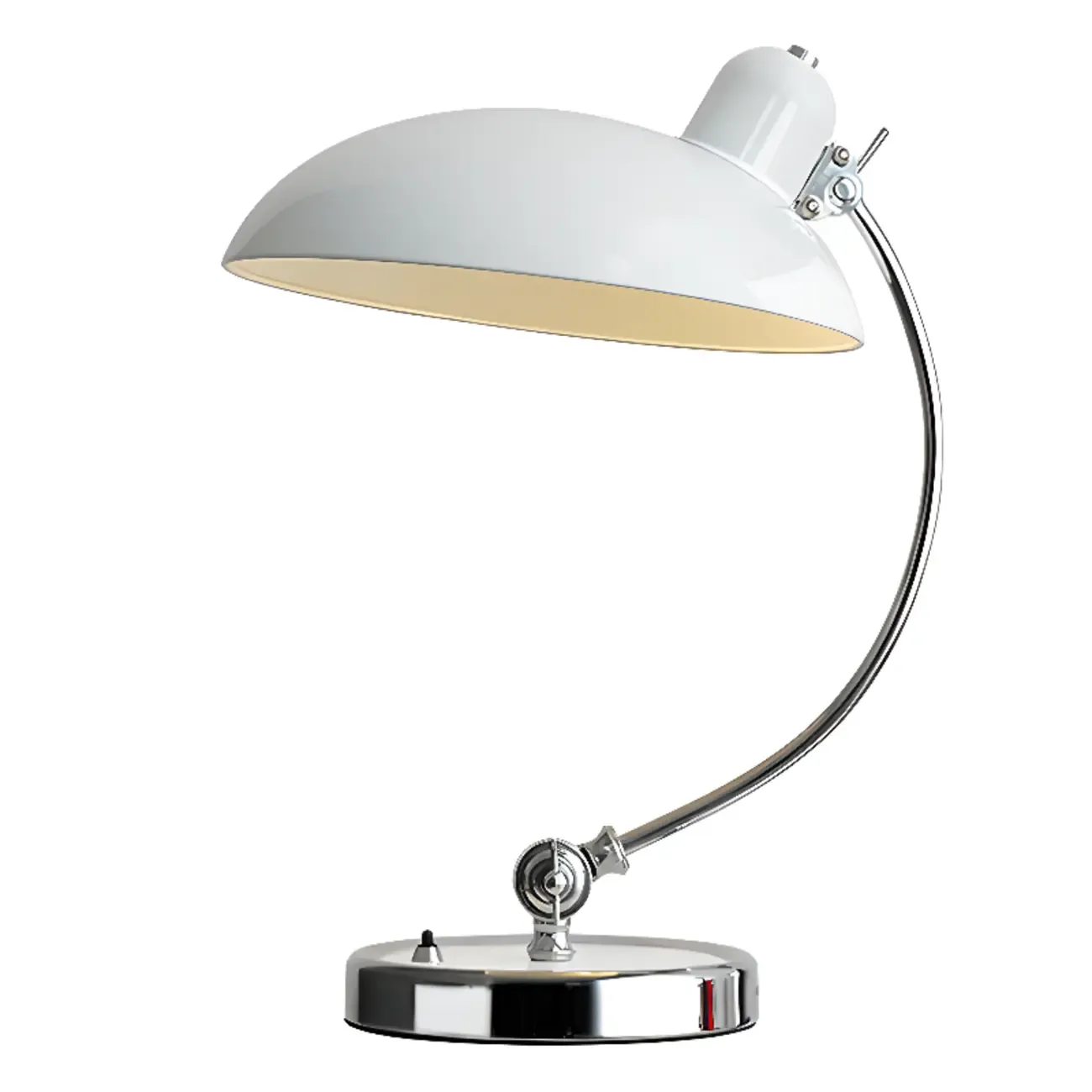 Silver Dome Arc Table Lamp Plug-in Electric for Living Room Image - 8