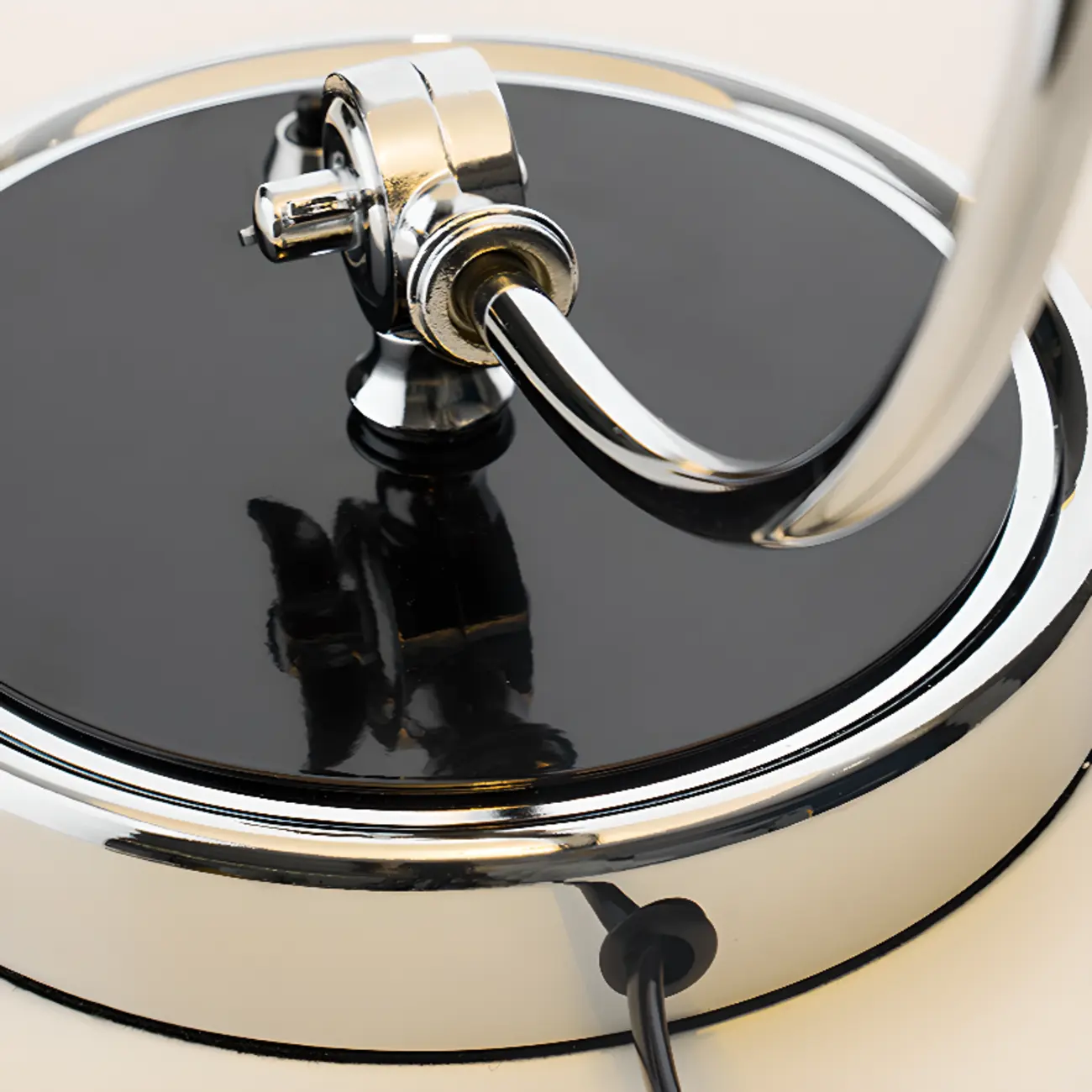 Silver Dome Arc Table Lamp Plug-in Electric for Living Room Image - 12 | homeyfad