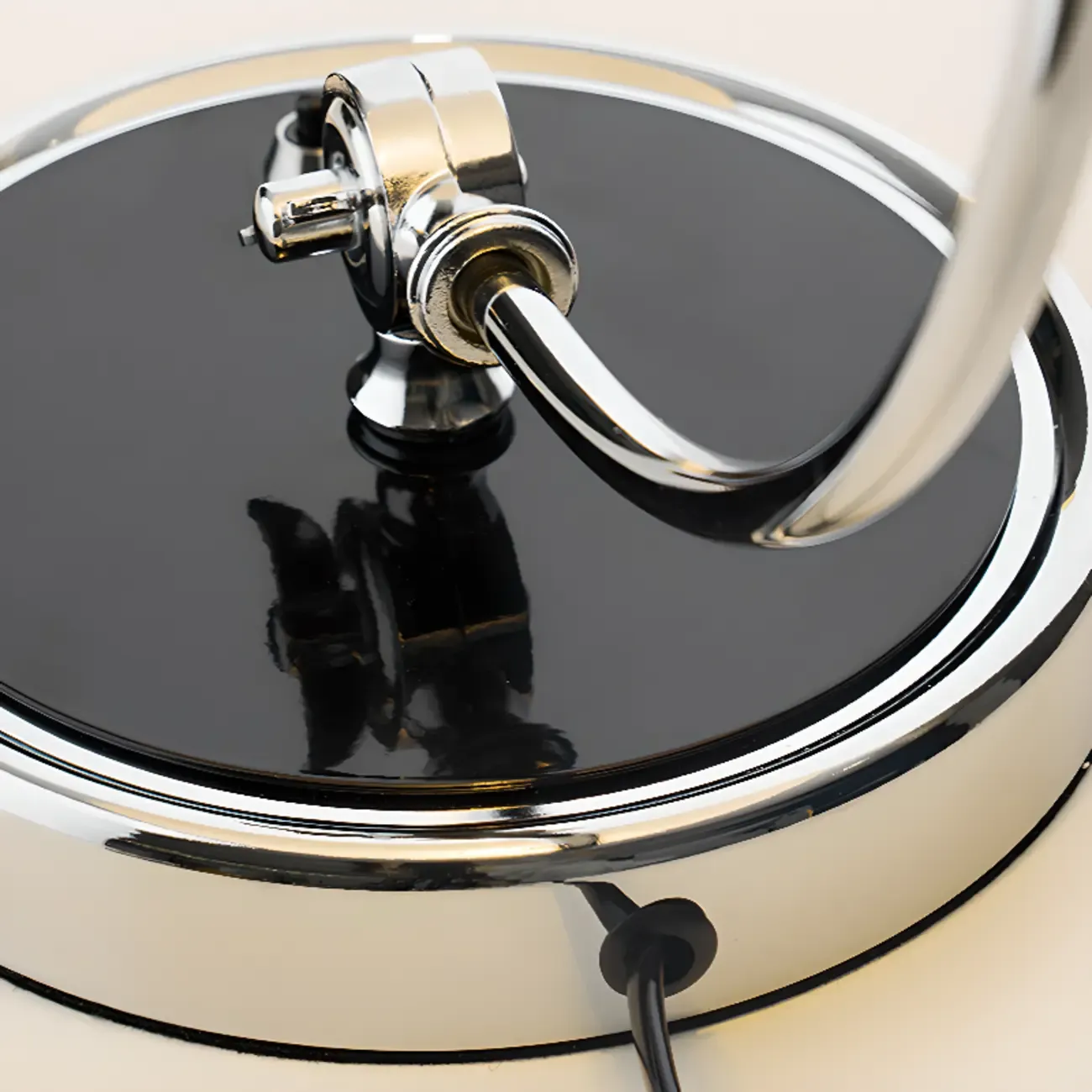 Silver Dome Arc Table Lamp Plug-in Electric for Living Room Image - 12