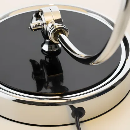 Silver Dome Arc Table Lamp Plug-in Electric for Living Room Image - 12