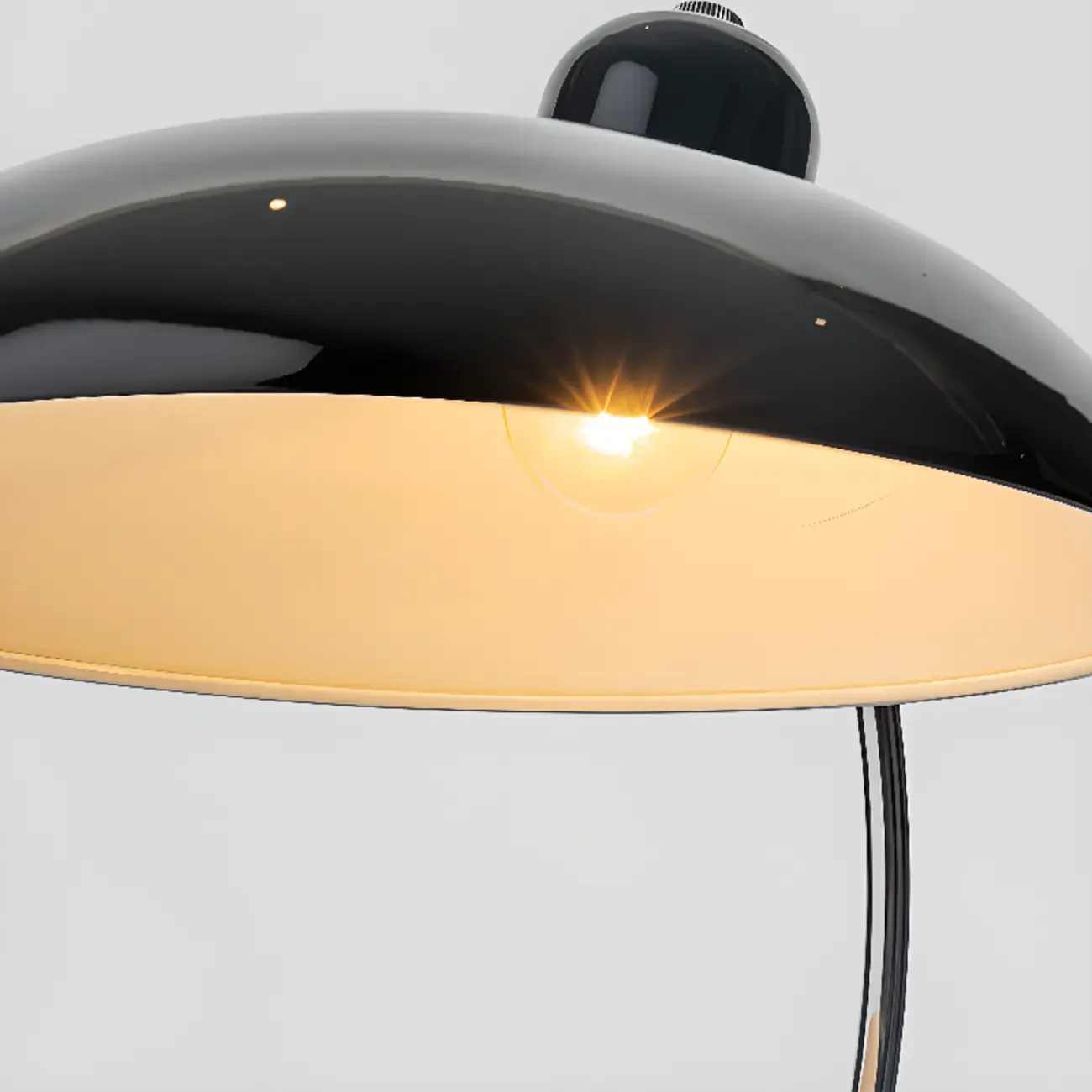 Silver Dome Arc Table Lamp Plug-in Electric for Living Room Image - 14