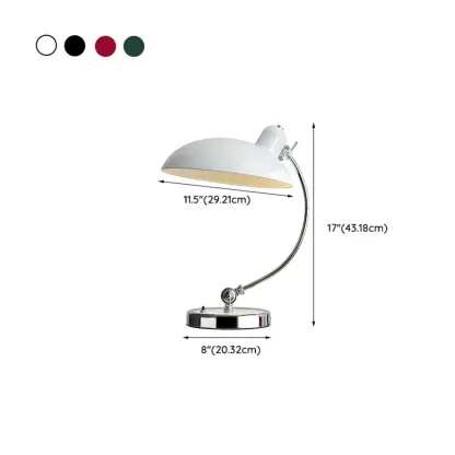 Silver Dome Arc Table Lamp Plug-in Electric for Living Room #size