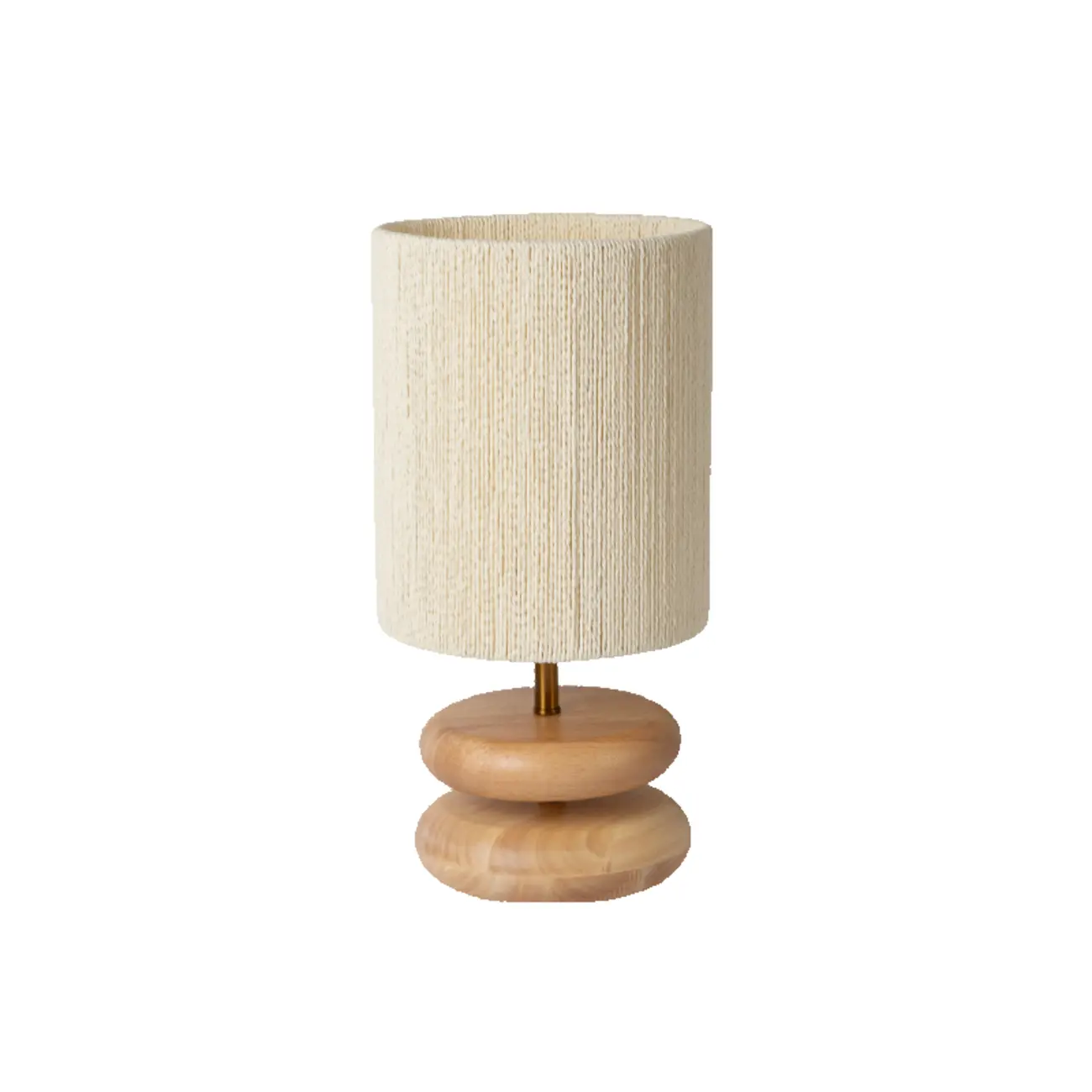 Beige Shade Wooden Base Table Lamp Plug-in for Residential Image - 5 | homeyfad