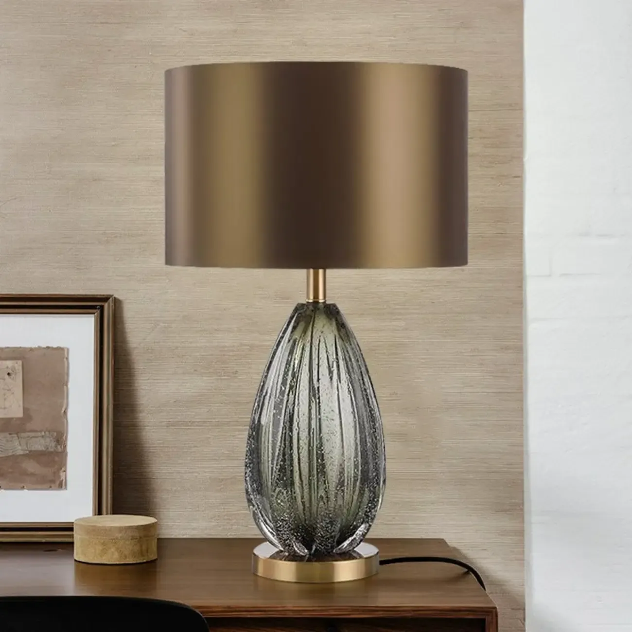 Modern Geometric Crystal Table Lamp for Residential Image - 4