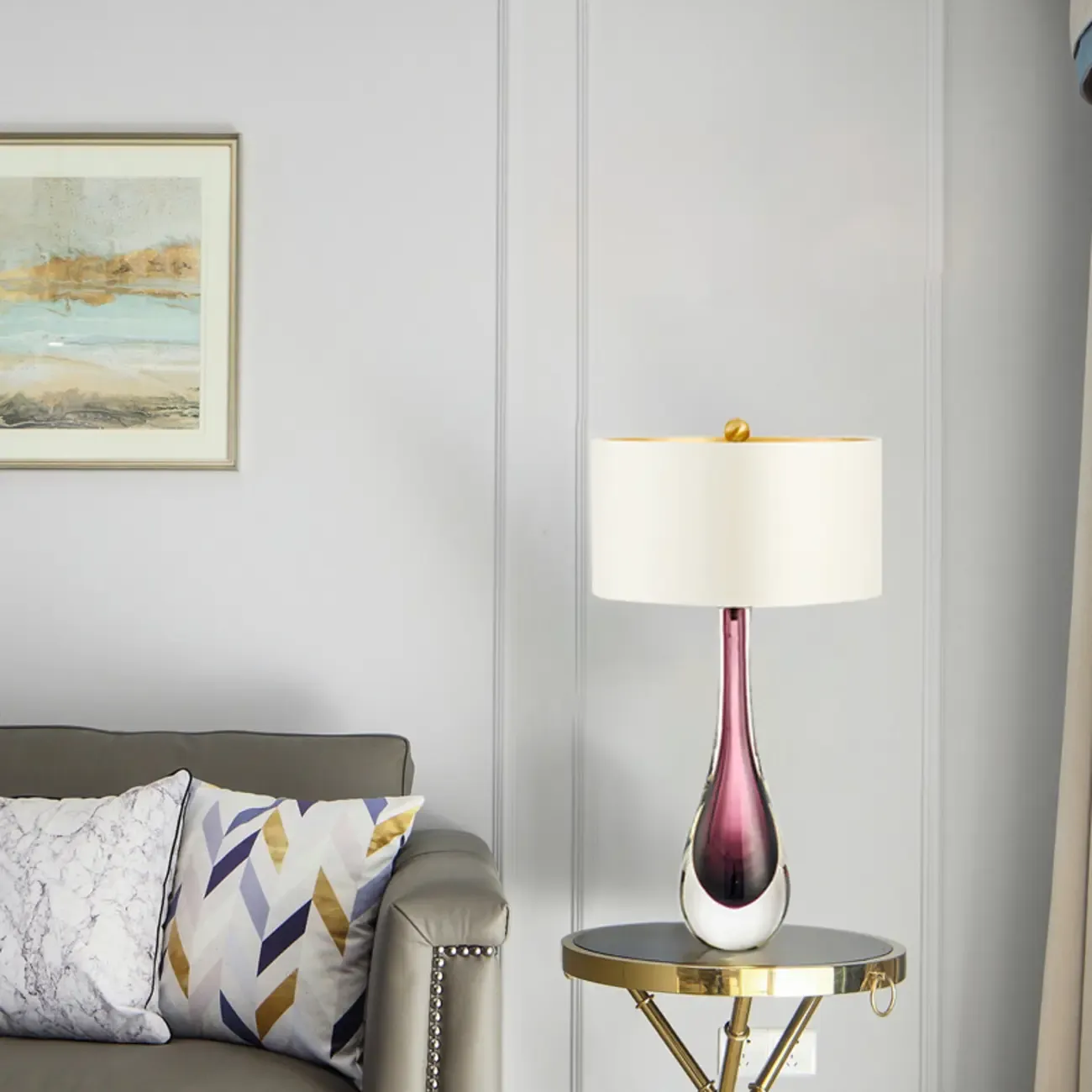 Modern Geometric Crystal Table Lamp for Residential Image - 1