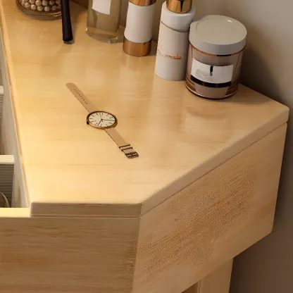 Bedroom Corner Makeup Vanitie Built In Dividers for Storage Image - 12
