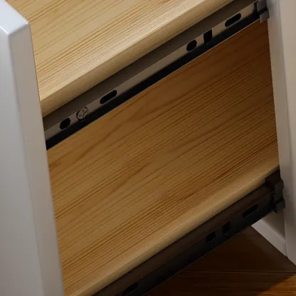 Bedroom Corner Makeup Vanitie Built In Dividers for Storage Image - 14